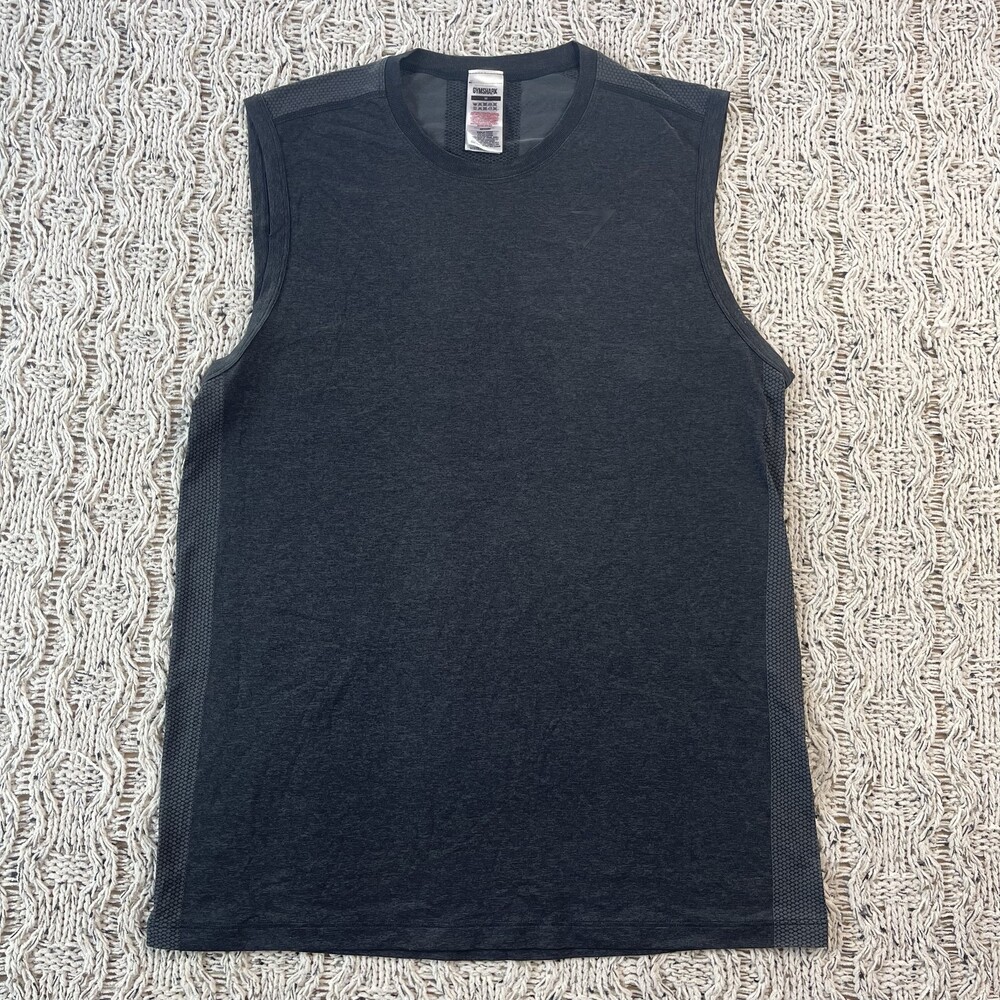 Gymshark Tank Top Mens Medium Charcoal Gray Polyamide Crew Neck Sleeveless